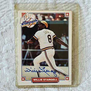 Willie Stargell Pirates 1993 Nabisco All-Star‎ Autograph baseball card with COA